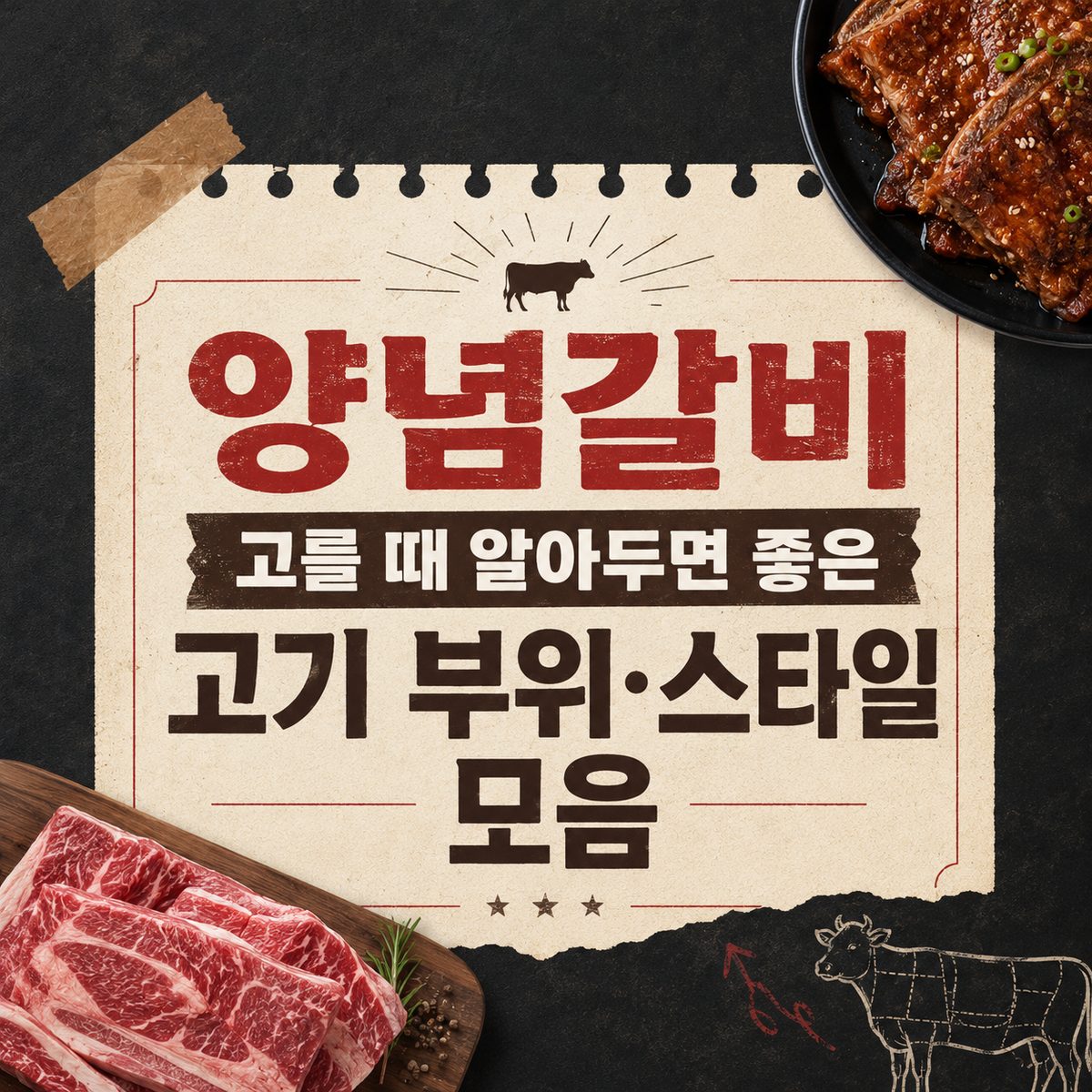 양념갈비 고를 때 알아두면 좋은 고기 부위·스타일 모음