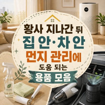 황사 지나간 뒤 집 안·차 안 먼지 관리에 도움 되는 용품 모음