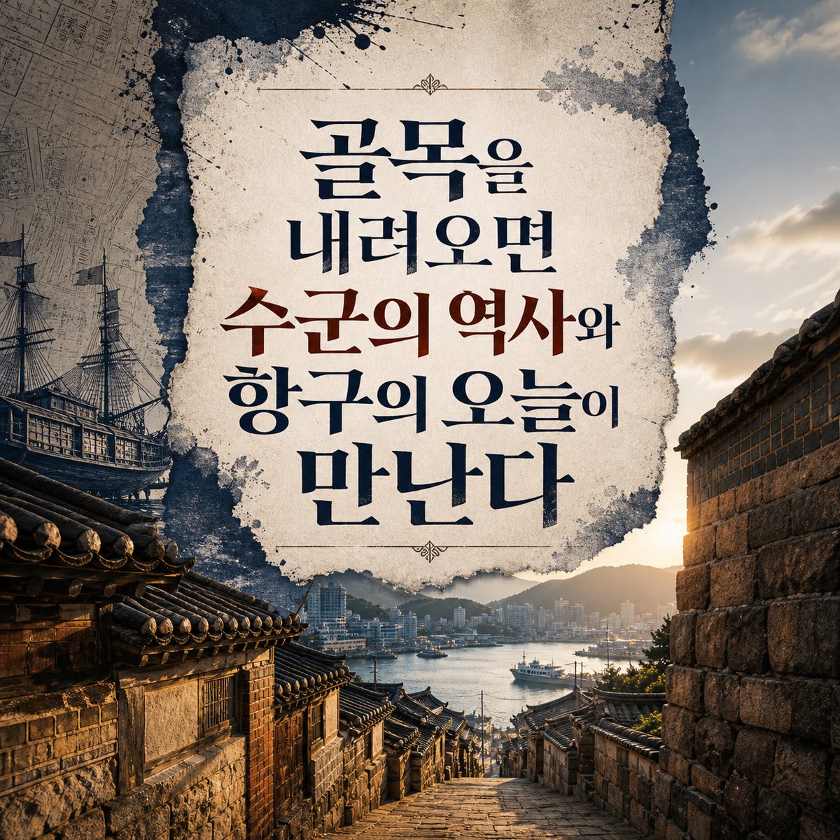 골목을 내려오면 수군의 역사와 항구의 오늘이 만난다