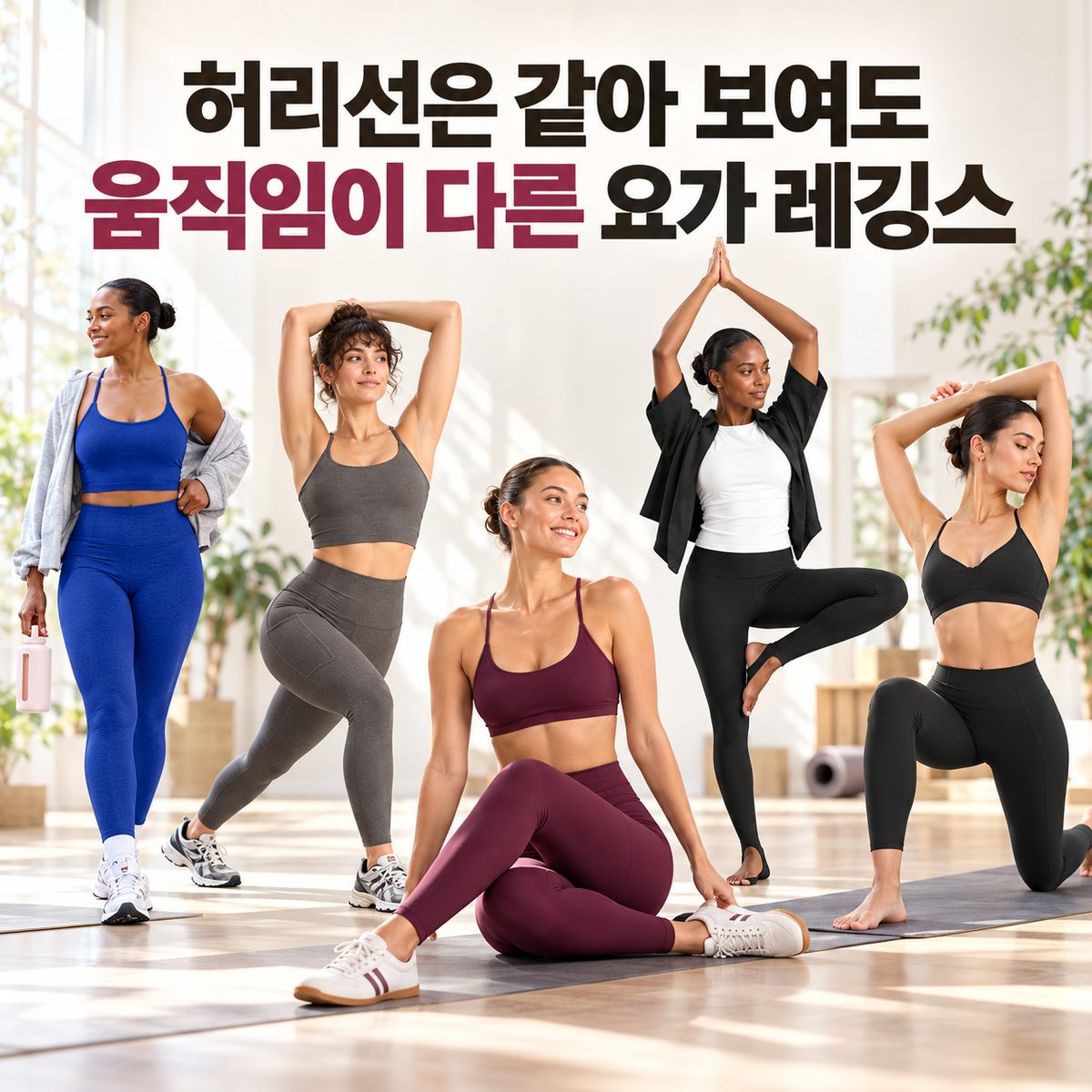 Yoga Leggings That Look the Same at the Waist but Move Differently