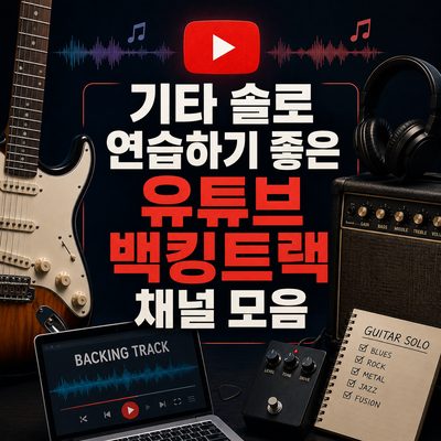 기타 솔로 연습하기 좋은 유튜브 백킹트랙 채널 모음