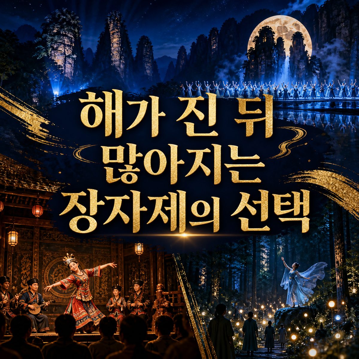 해가 지고 나서야 선택지가 많아지는 장자제
