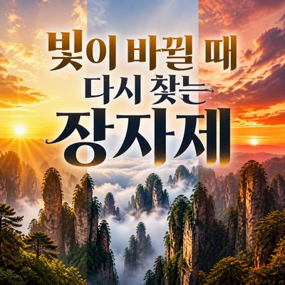 빛이 바뀔 때 다시 찾아갈 장자제 전망 지점