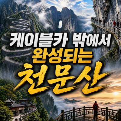 천문산 사진은 케이블카 밖에서 완성된다
