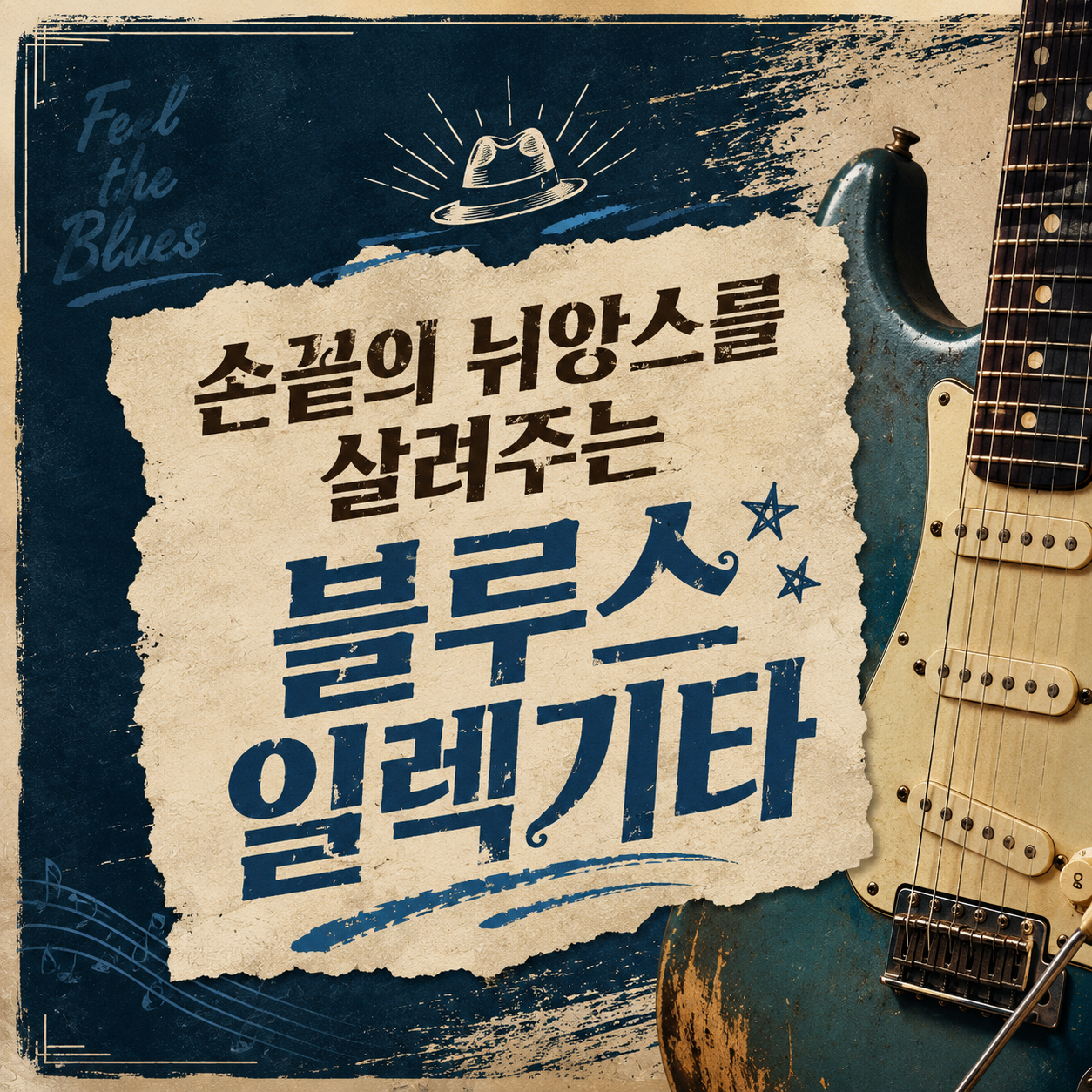 블루스 일렉기타는 게인이 아니라 '볼륨 노브의 반응'으로 고른다