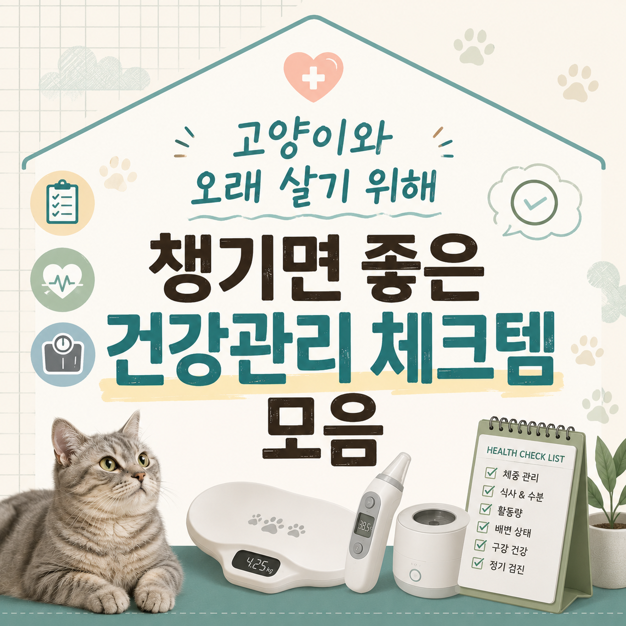 고양이 컨디션 변화를 빨리 알아채는 데 도움 되는 홈케어 아이템 10