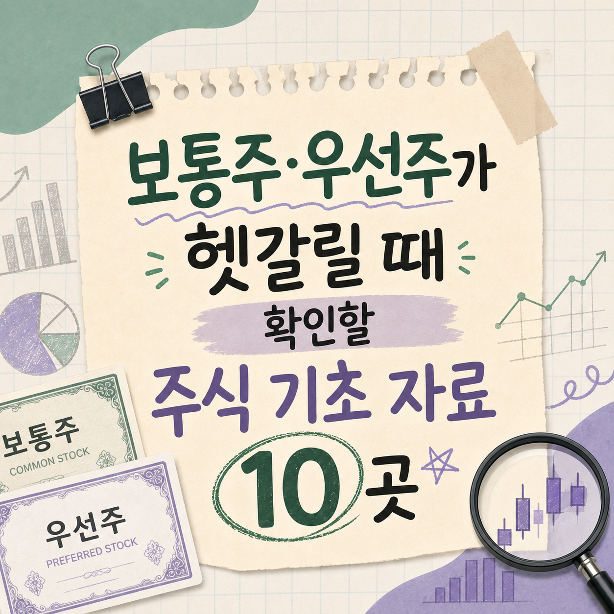 '우선주' 이름만 보고 판단하기 전에 — 보통주·우선주 공식 학습 자료 10곳