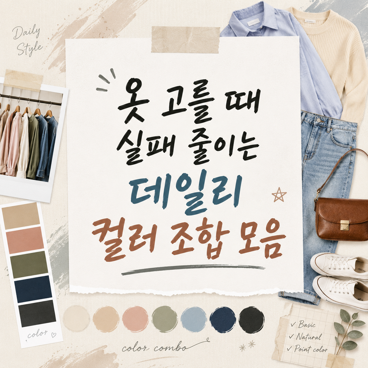 옷장 기본템으로 완성하는 데일리 컬러 조합 10가지