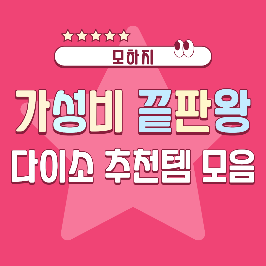 가성비 끝판왕 다이소 추천템 모음