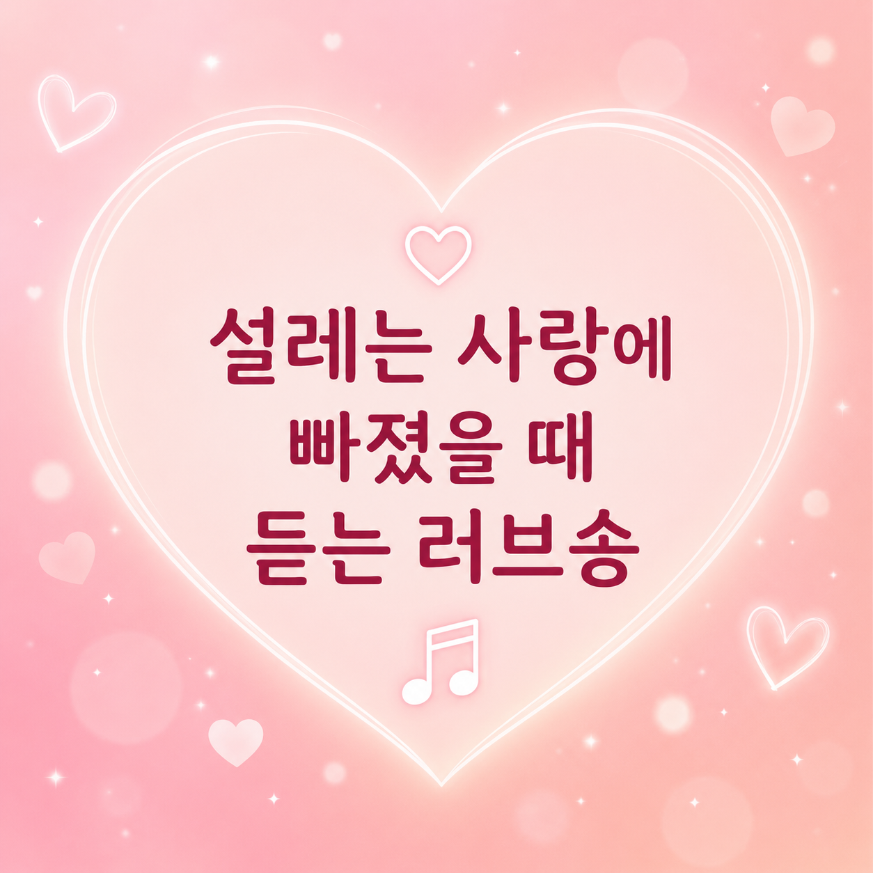설레는 사랑에 빠졌을 때 듣는 러브송