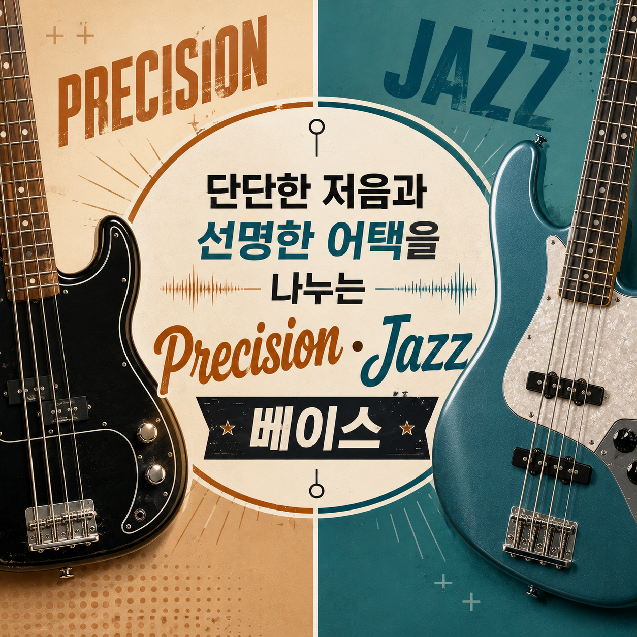 굵은 중역이냐 선명한 어택이냐 — Precision과 Jazz의 소리 차이