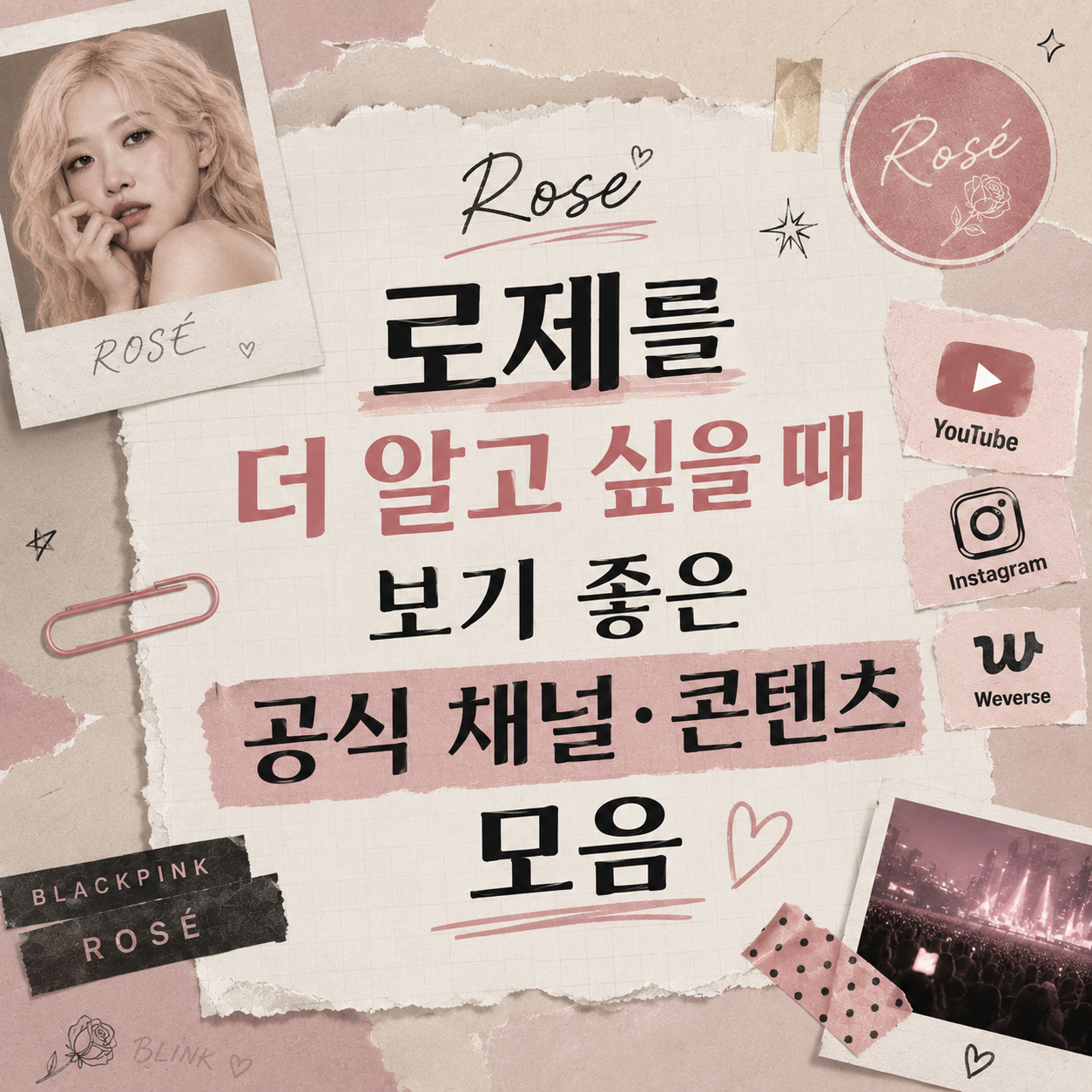 로제(ROSÉ) 공식 채널로 소식 챙겨보는 법