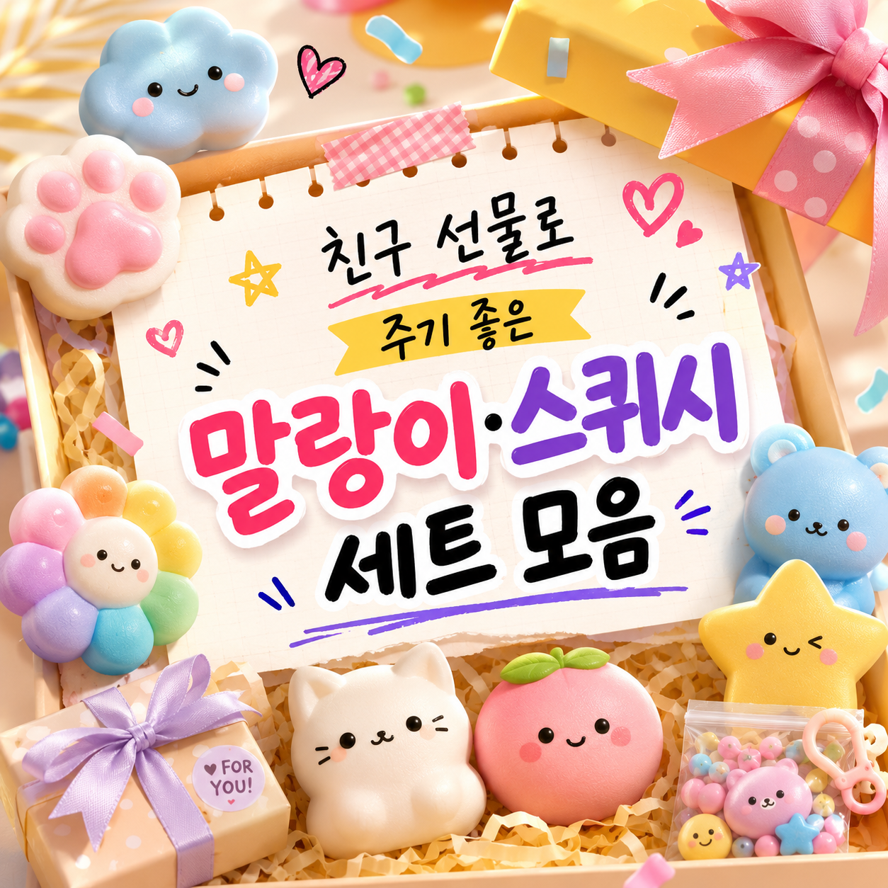 친구에게 선물하기 좋은 말랑이·스퀴시 세트 모음