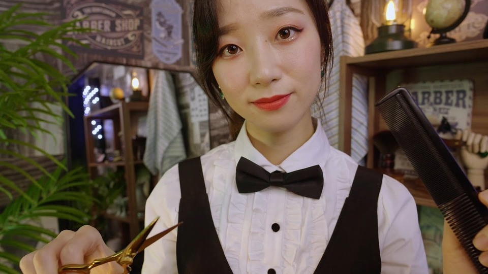 신사 바버숍의 면도와 손질 — Latte ASMR
