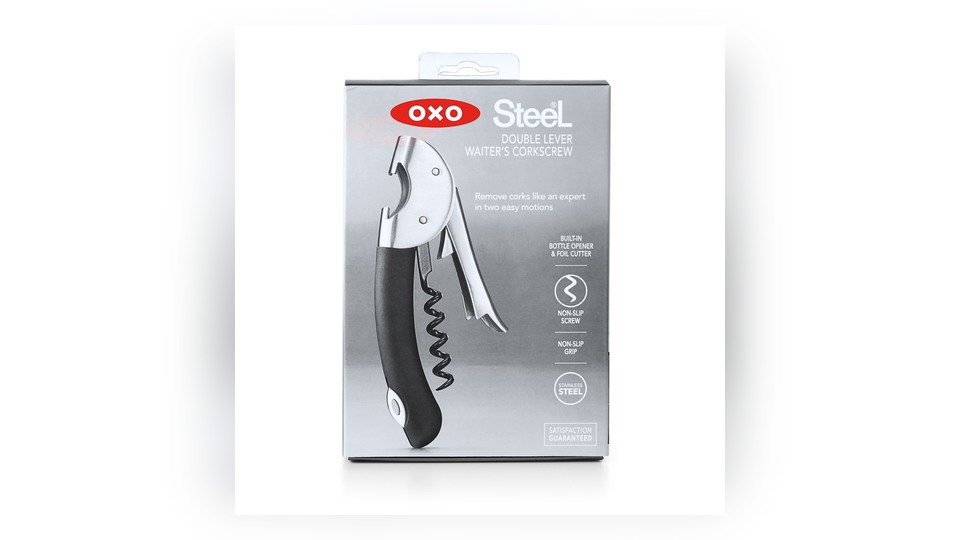 OXO Steel Double Lever Waiter’s Corkscrew