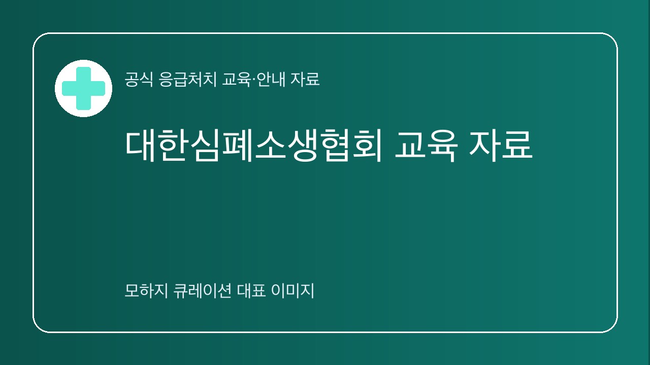 대한심폐소생협회 교육 자료