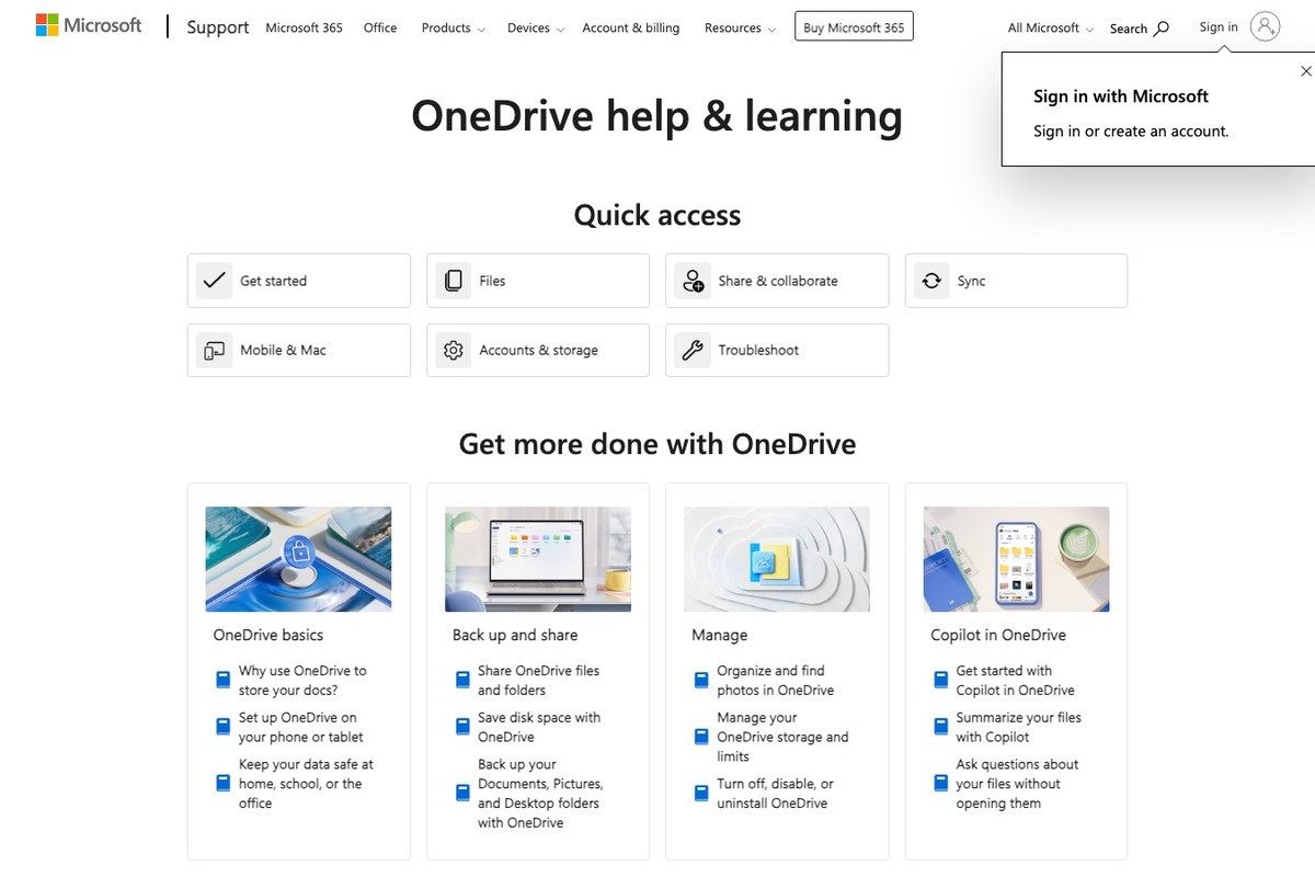OneDrive 카메라 백업