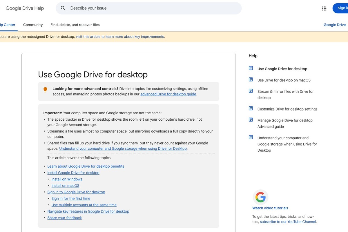 Google Drive for desktop