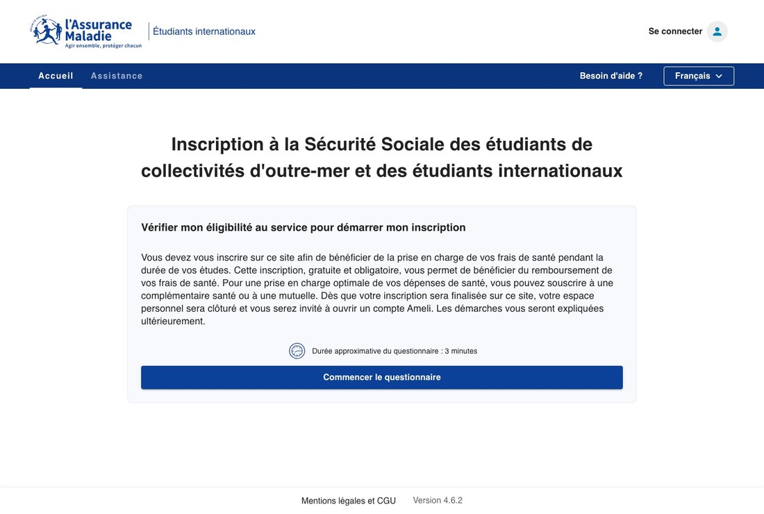 フランス 留学生社会保障登録