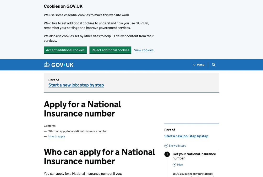 イギリス National Insurance number