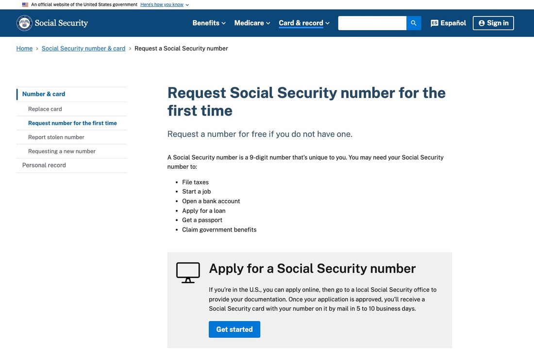アメリカ Social Security Number