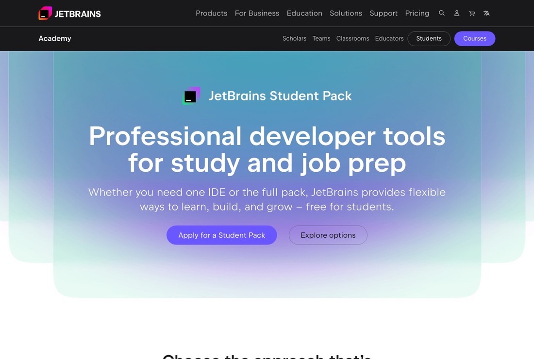 JetBrains Student Pack