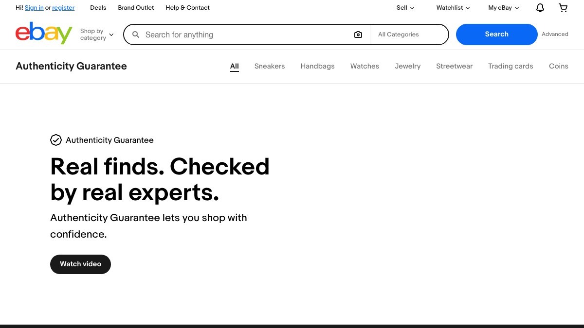 eBay Authenticity Guarantee