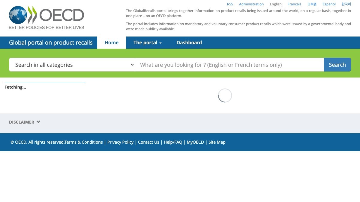 OECD GlobalRecalls Portal