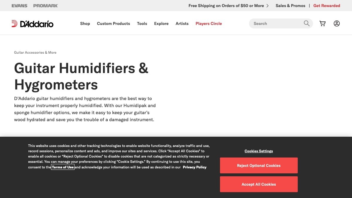 D'Addario Humiditrak