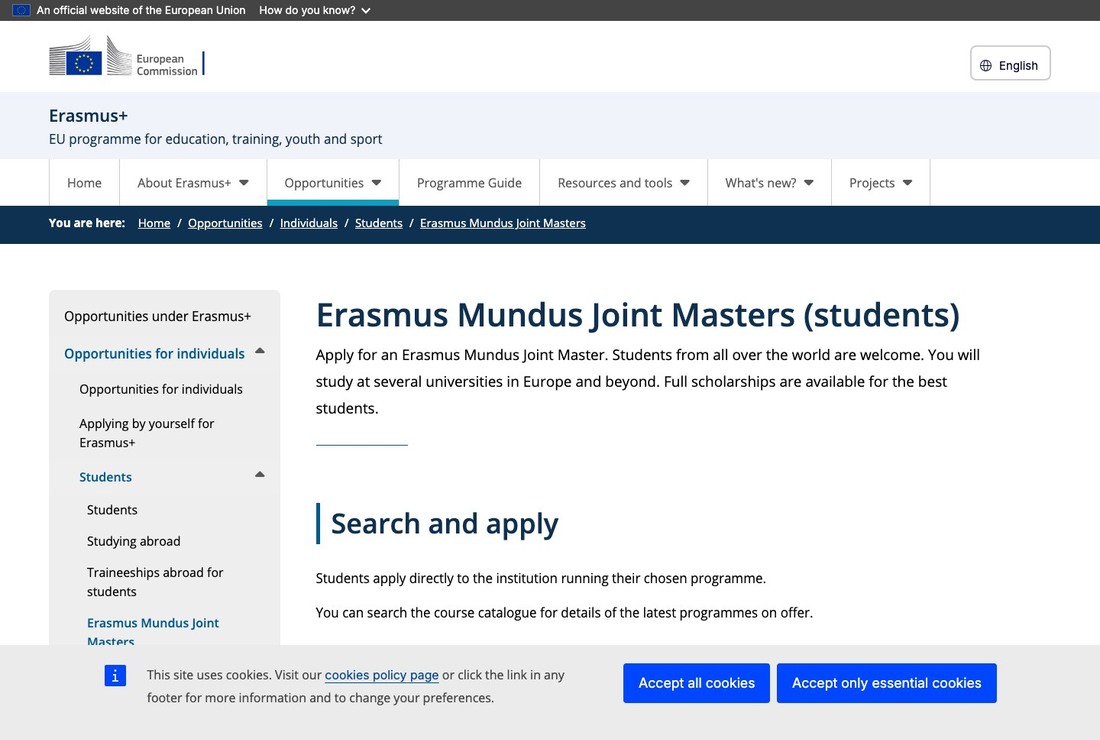Erasmus Mundus Joint Masters