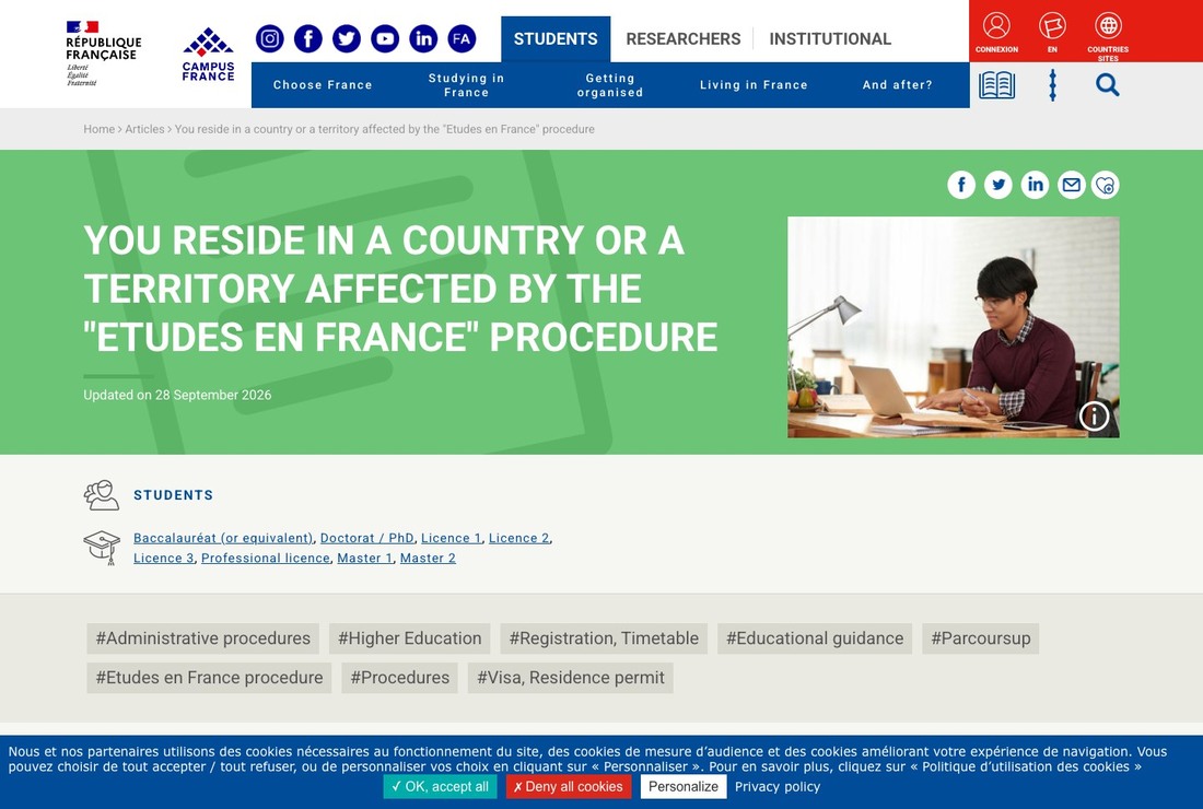 Études en France