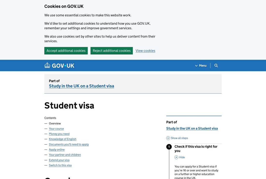 영국 Student visa